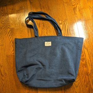 NWOT Sezane Navy Corduroy canvas tote bag